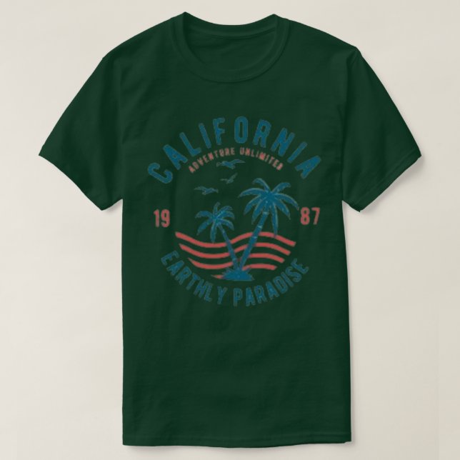 Camiseta California Earthly Paradise (Frente do Design)