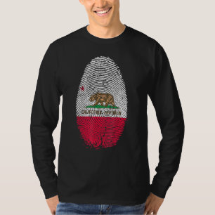 Camiseta California Flag Fingerprint No Meu Adn Para A Cali