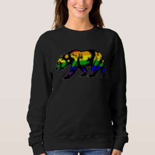 Camiseta California Flag Orgulho gay Bear Rainbow Cali Lgbt
