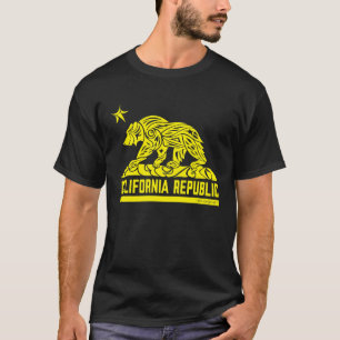 Camiseta California Flag Tribal Grizzly Bear YWP2