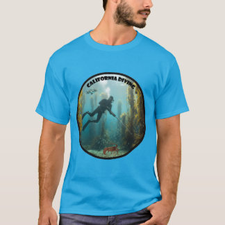 Camiseta California Freediving Diver with Kelp and Fish URM