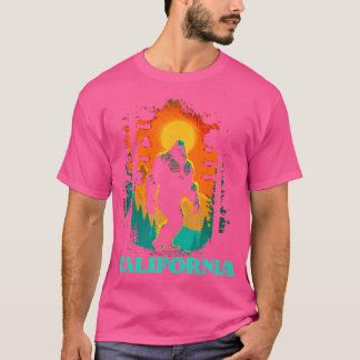Camiseta California Funny Bigfoot Andando Sasquatch Retro S