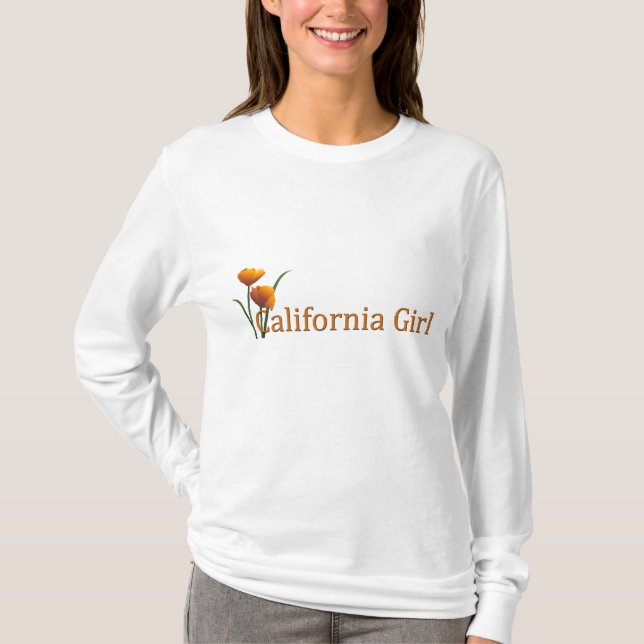 Camiseta California Girl Poppies Ladens LS T (Frente)