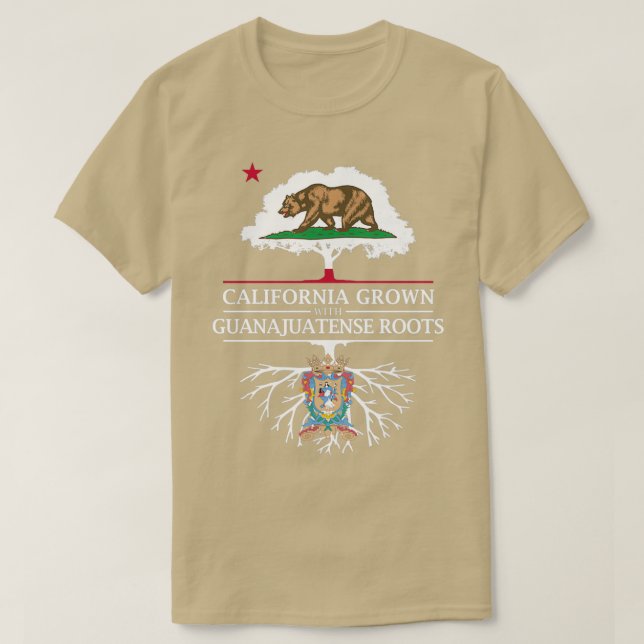 Camiseta California Grown com Guanajuatense Roots (Frente do Design)