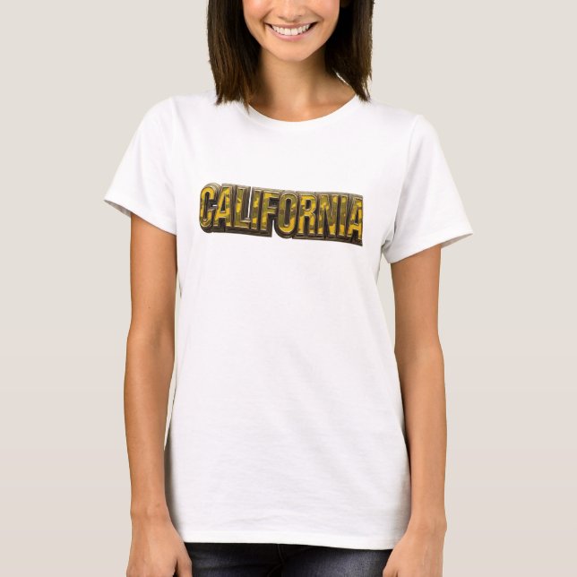 Camiseta CALIFÓRNIA Laranja Divertida (Frente)