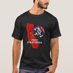 Camiseta Califórnia Livre Conservador EUA Patriota pela Lib