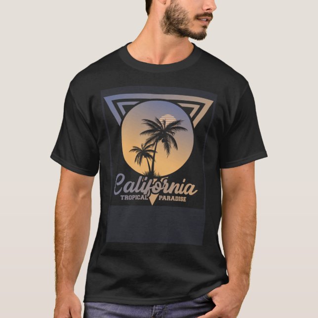 Camiseta California Long Beach passa homens mulheres crianç (Frente)