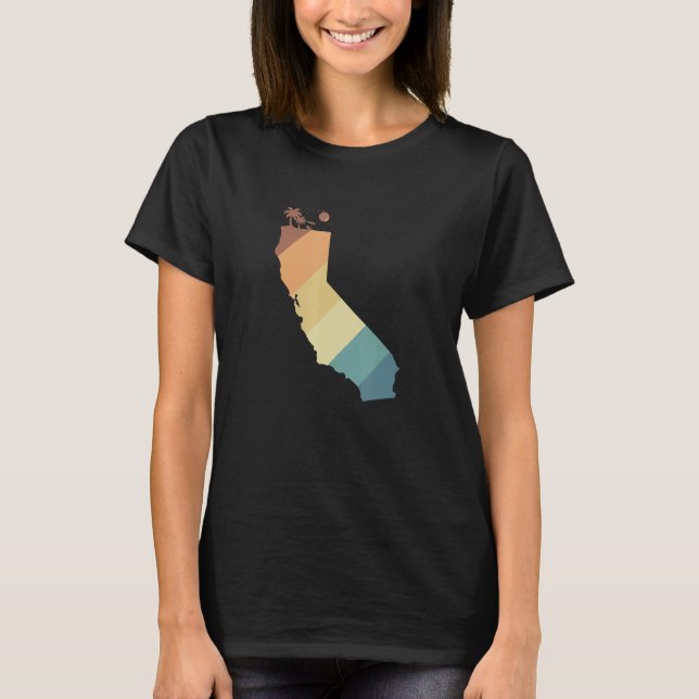 Camiseta California Map Outline USA America (Frente)