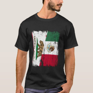 Camiseta Califórnia México Meia Bandeira Californiano Mexic