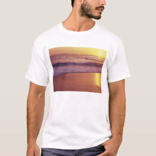 Camiseta Califórnia, perto de Santa Cruz, Vista da praia em