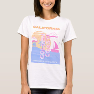 Camiseta Califórnia, Praia, Viagem Art