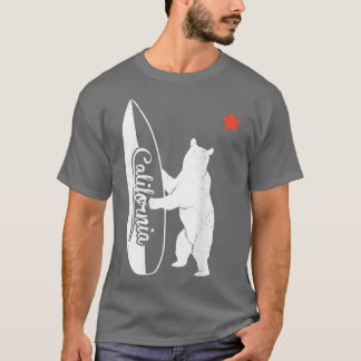 Camiseta California Republic Surf Bear Shirt Vintage Cali T