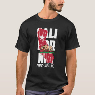 Camiseta California Republic Vintage USA Flag Bear Retro