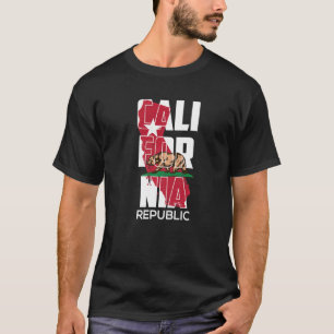 Camiseta California Republic Vintage USA Flag Bear Retro F
