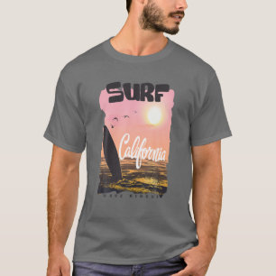 Camiseta California Retro Surf Vintage Van Surfer Surfing D
