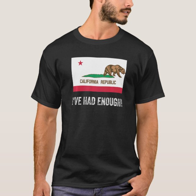 Camiseta Califórnia Saindo Da Esquerda Teve Bandeira Sufici (Frente)