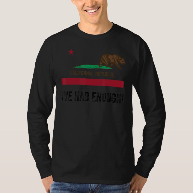 Camiseta Califórnia Saindo Da Esquerda Tinha Bandeira Sufic (Frente)