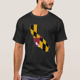 Camiseta CALIFÓRNIA STATE MAP MARYLAND MD Flag Roots Men W