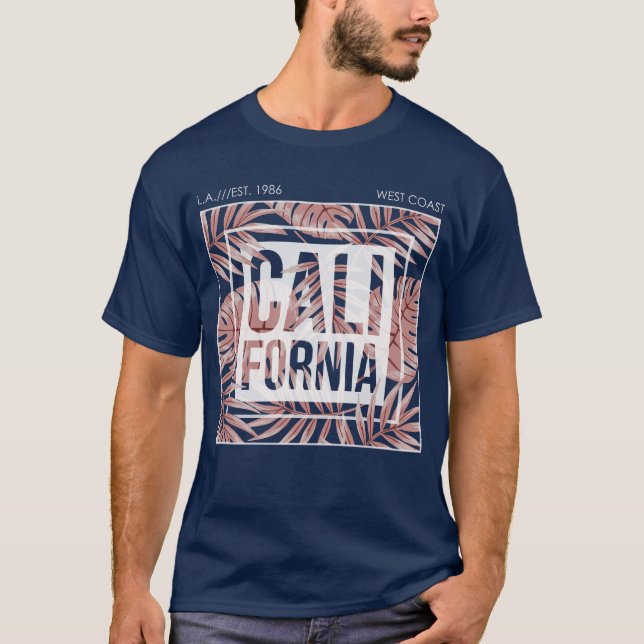 Camiseta California Summer Forever- Tropical Leaves (Frente)