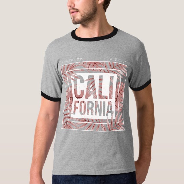 Camiseta California Summer Forever- Tropical Leaves (Frente)