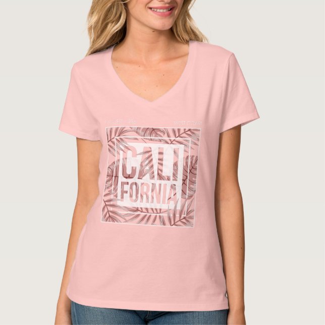 Camiseta California Summer Forever- Tropical Leaves (Frente)