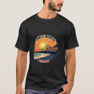 Camiseta California Sunset Beach Ferris Wheels Papais noeis