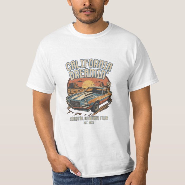 Camiseta California Sunset Highway Dreams (Frente)
