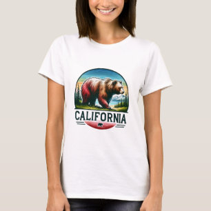 Camiseta Califórnia, Urso Grizzly,