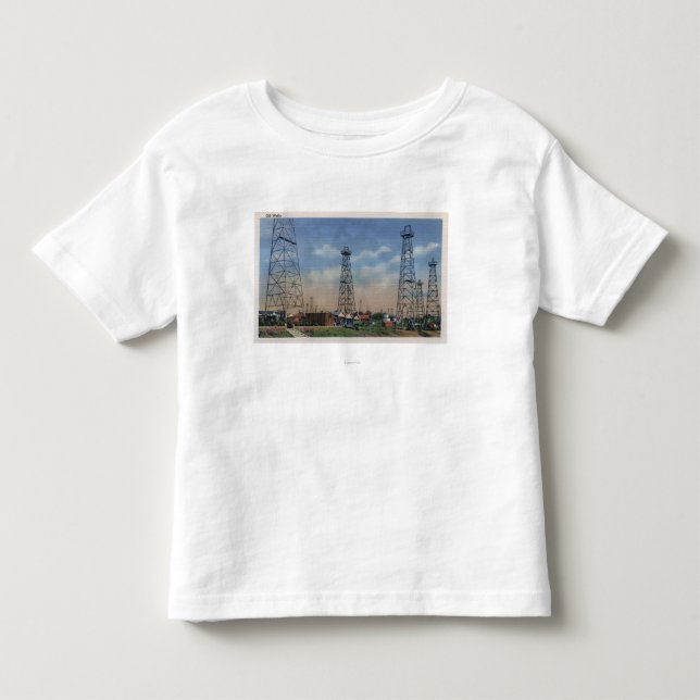 Camiseta CaliforniaView dos poços de petróleo (Frente)