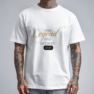Camiseta Caligrafia Clássica Chic A Lenda se Aposentou