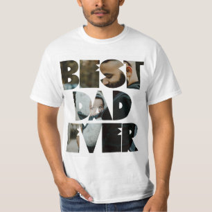 Camiseta Caligrafia de Fotografia do Melhor Pai Moderno