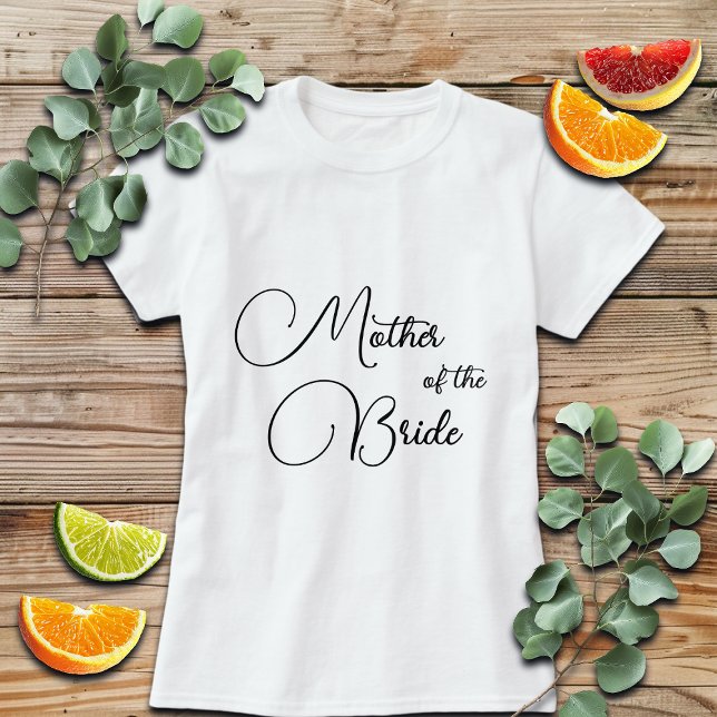 Camiseta Caligrafia Elegante Mãe da Noiva Casamento (Criador carregado)
