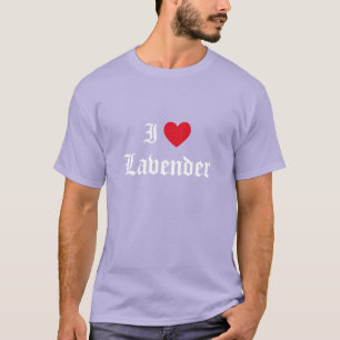 Camiseta Caligrafia eu amo a lavanda