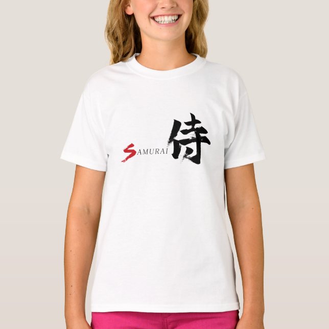 Camiseta Caligrafia Japonesa Kanji Samurai (Frente)