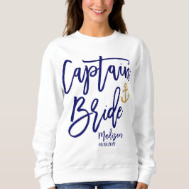 Camiseta Caligrafia Moderna Noiva Capitã Azul