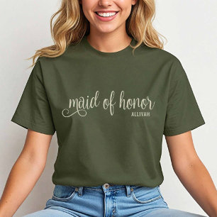 Camiseta Caligrafia natural na Madrinha de casamento fatica