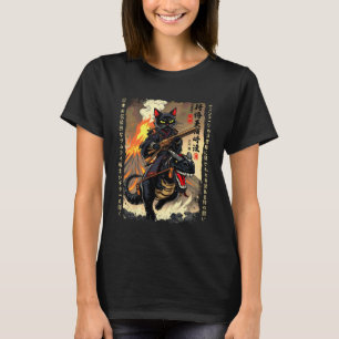 Camiseta caligrafia retrô gato dinossauro erupção vulcânica