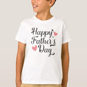 Camiseta Caligrafia simples e feliz do Dia de os pais Cam