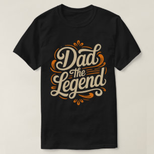 Camiseta Caligráfica Dad The Legend