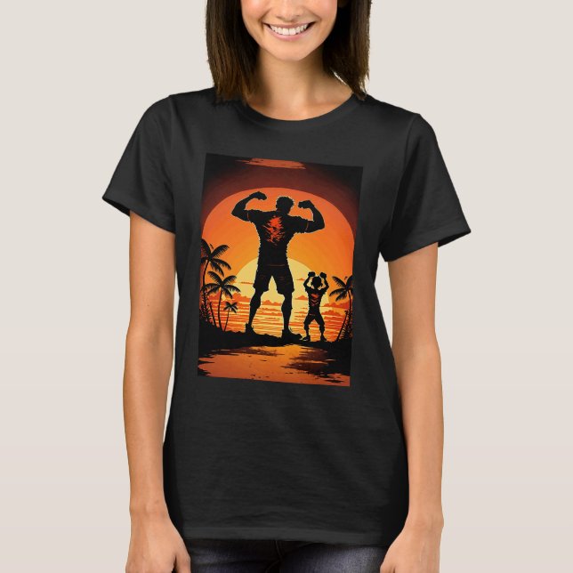 Camiseta Calisthenics Exercise Enthusiasts Father And Son D (Frente)