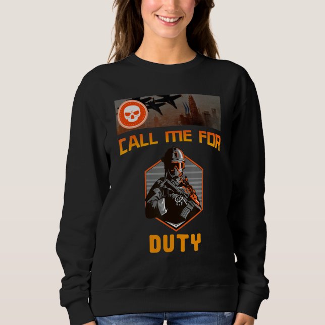 Camiseta Call Me For Duty, For Gaming Winning Console Playi (Frente)