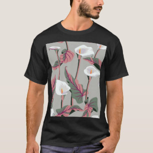 Camiseta Calla Exótica: Vintage Floral Sem Semente