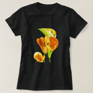 Camiseta Calla lily blosom aquoso floral