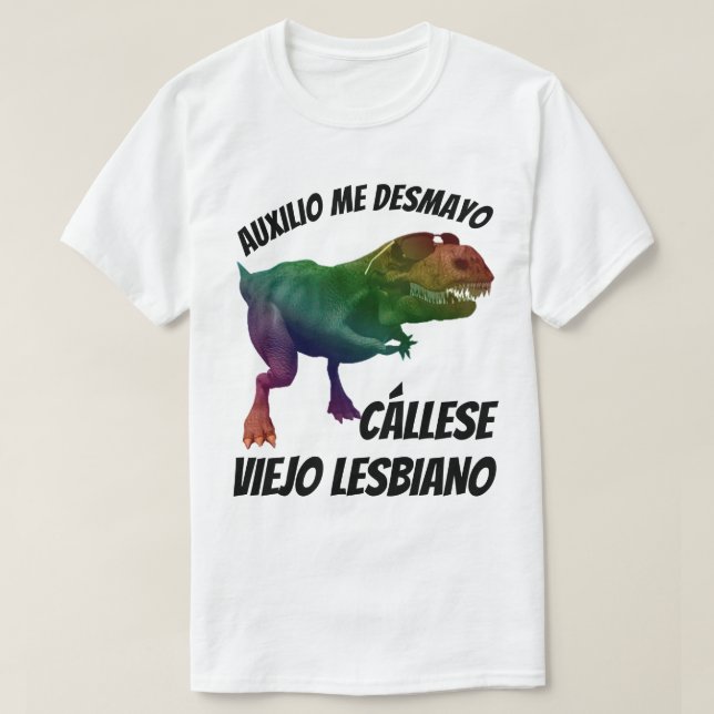 Camiseta Cállese Viejo Lesbiano (Frente do Design)