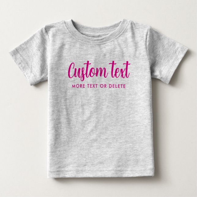Camiseta Calligraphy Custom Text Pic Template Heather Grey (Frente)
