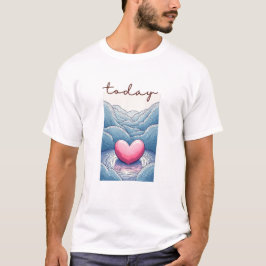 Camiseta Calm Horizon Valley Line Art