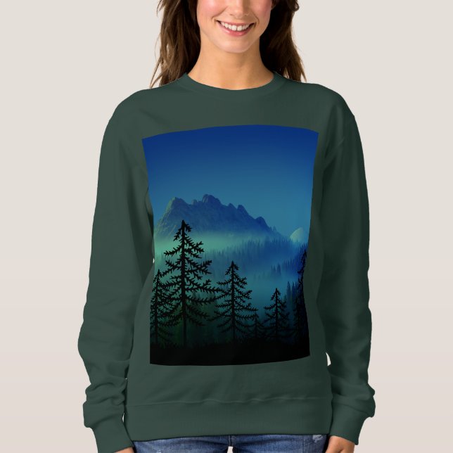 CAMISETA CALM MOUNTAIN MIDNIGHT FOREST (Frente)