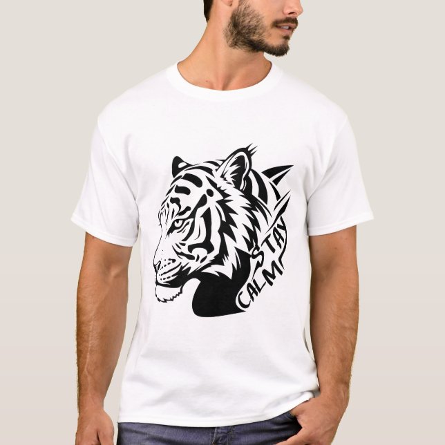 Camiseta Calm Tiger Stare (Frente)
