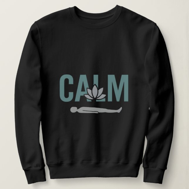 Camiseta Calm Yoga Savasana Pose Design (Frente do Design)