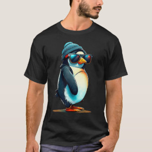 Camiseta Calma as víblias de pinguim com sombras Legal e Be
